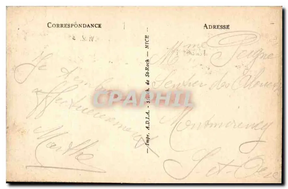 A Virgem Coroada (de Raffi) — Lourdes — editor A.D.I.A. de St-Roch, n° 3667 - Verso