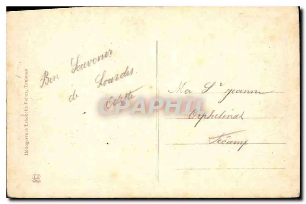 Lourdes - Monumento da Reconhecimento Interalliada - Verso