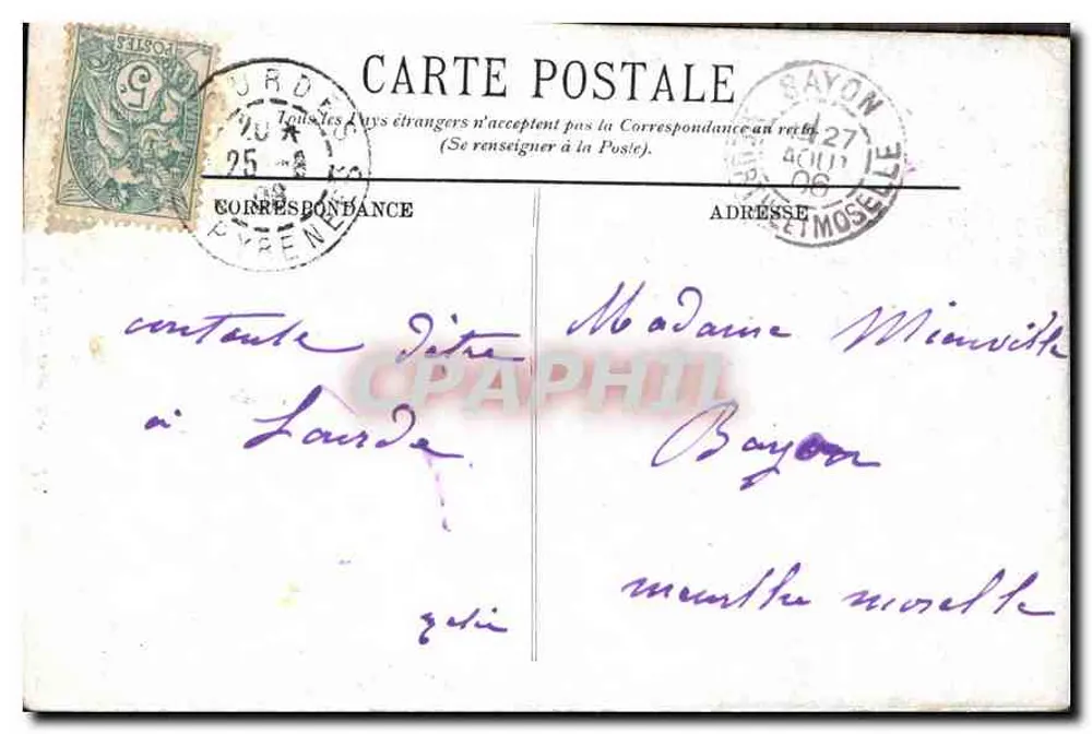 Lourdes — A Virgem Coroada — LL. n°21 - Verso