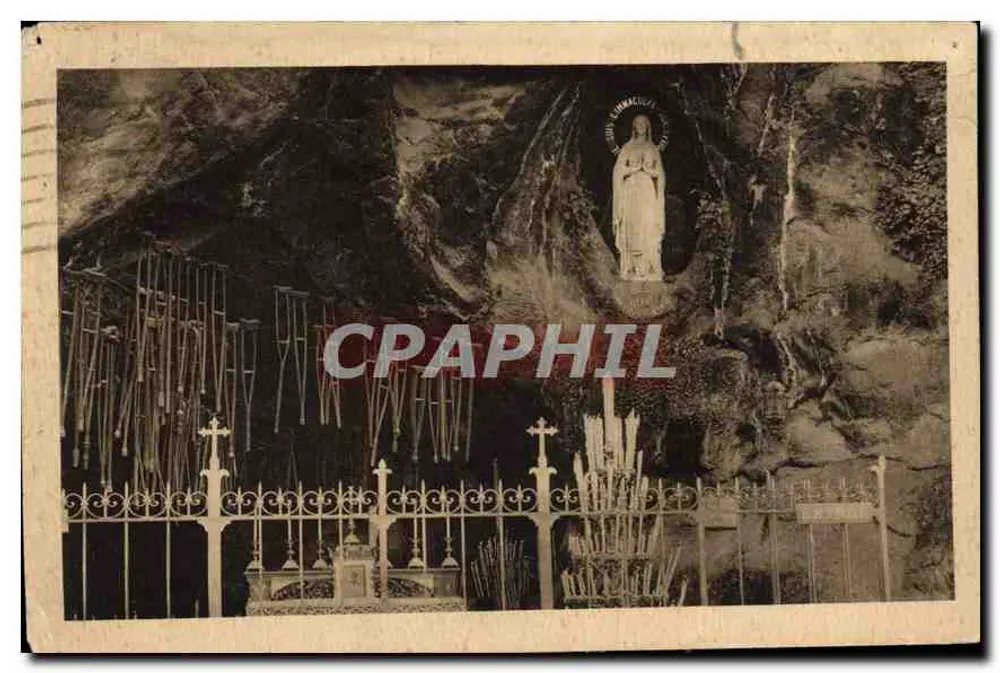 A Gruta Milagrosa de Lourdes — Edição P. Douet, n°46 - Frente