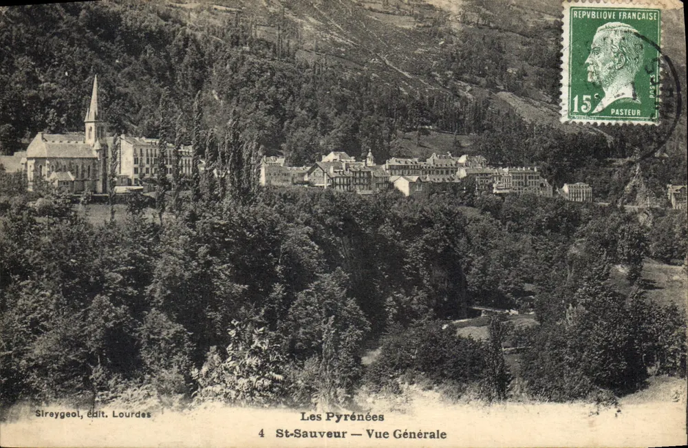 St-Sauveur — Vista Geral — Os Pirineus — Sireygeol, editora Lourdes - Frente