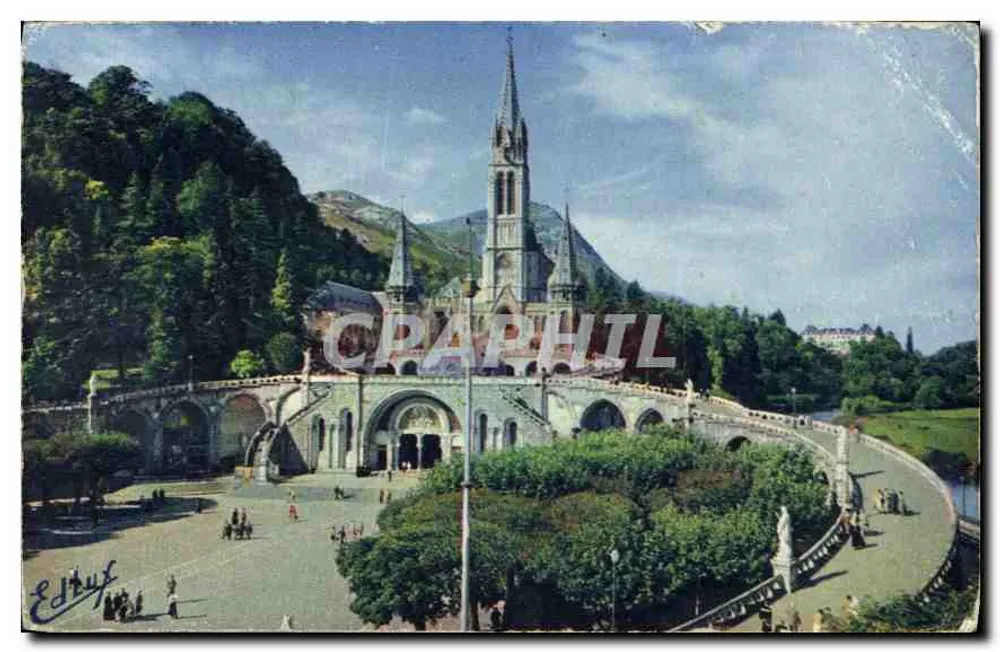 Lourdes — A Basílica e a Esplanada — Edição P. Deucket - Frente