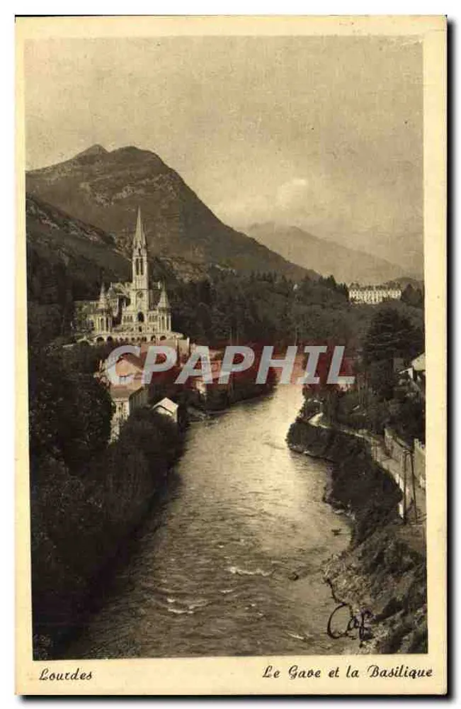 Lourdes — Het Gave en de Basiliek — Cité des Arts Photographiques, Parijs - Voorkant