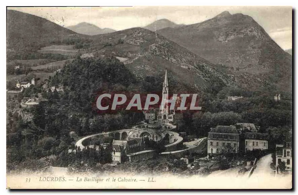 Lourdes — A Basílica e o Calvário — LL. - Frente