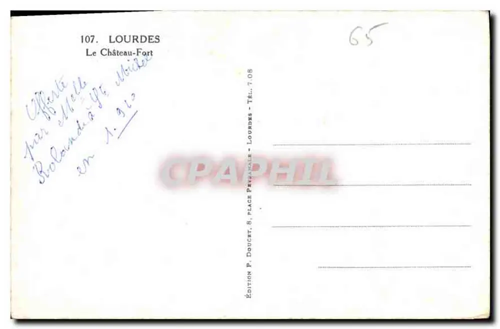 Lourdes — O Castelo-Forte — Edição Edlux - Verso