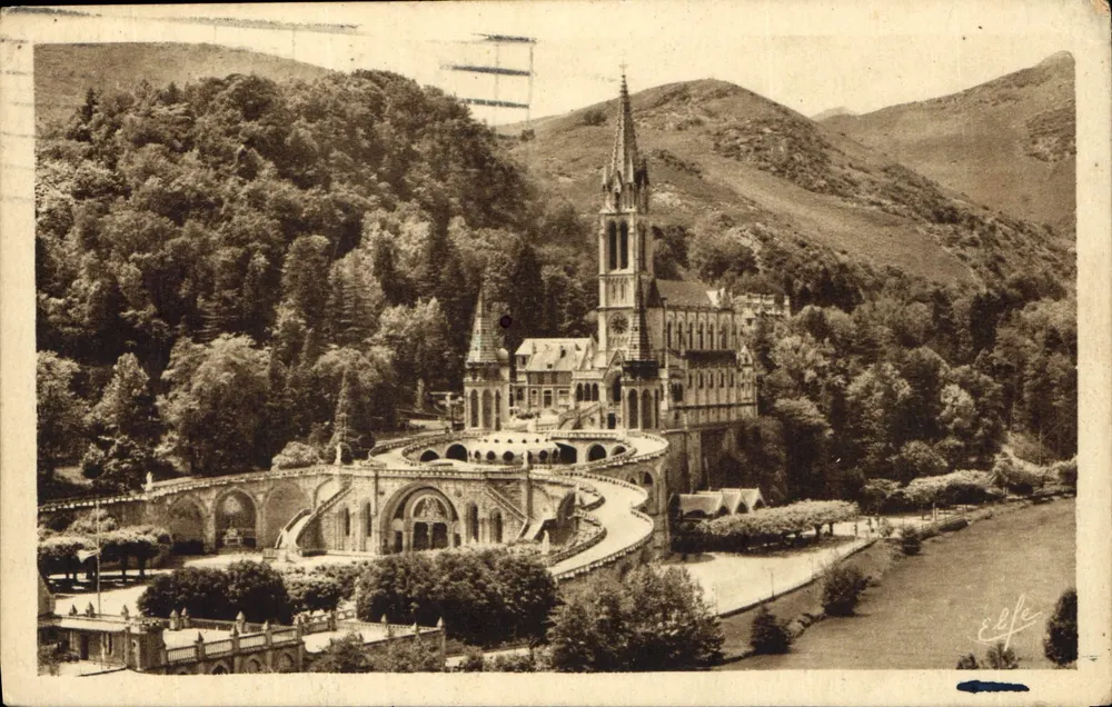 Lourdes — Vue sur le Gave et la Basilique — Edit. Lourdes, n°791 - Recto