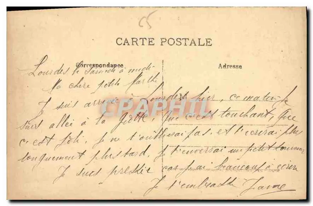 Lourdes — A Gruta — Édit. Alliance Catholique, n° 101 - Verso