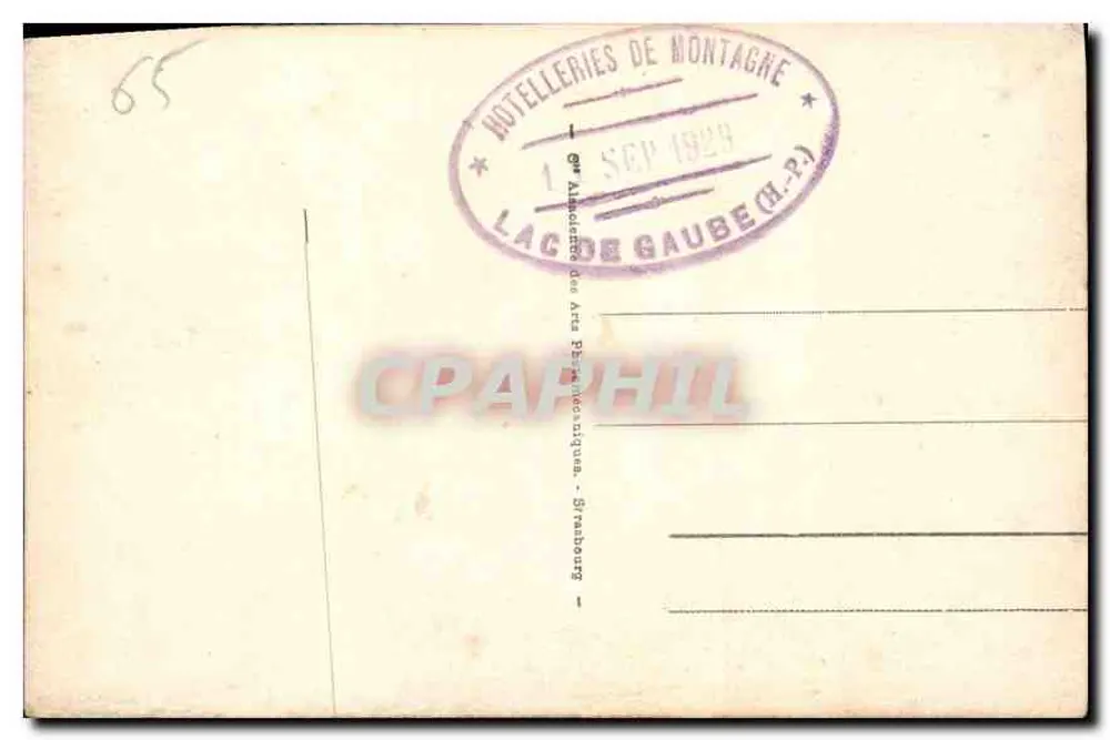 Cauterets - Het meer van Gaube — uitgever Motelleries de Montache, n°81 - Achterkant