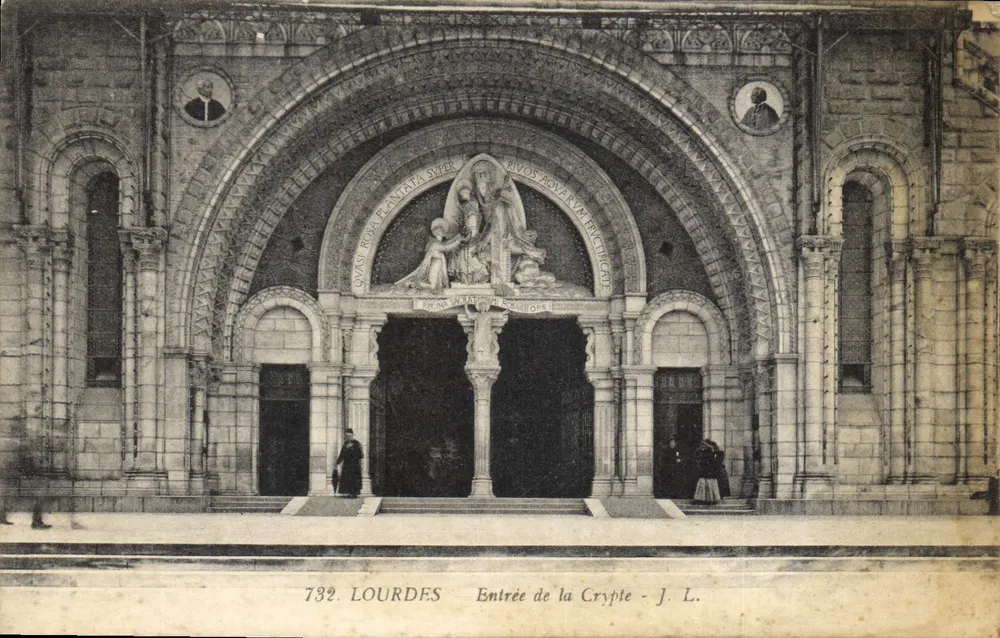 Wejście do krypty — Lourdes — J. L. n° 732 - Awers