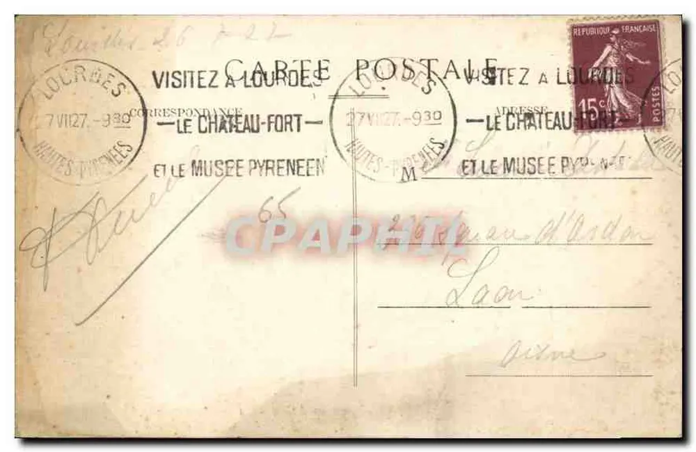 Wejście do krypty — Lourdes — J. L. n° 732 - Rewers