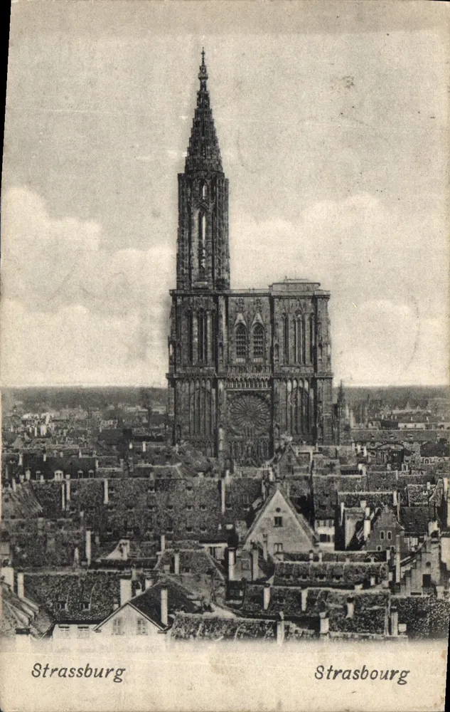 Estrasburgo — Catedral de Nossa Senhora — editor desconhecido, número de série não visível - Frente