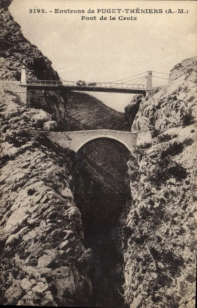 Environ de Puget-Théniers — Pont de la Croix — A.-M. n°3192 - Recto