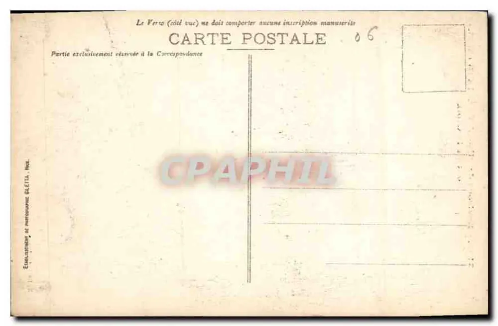 Environ de Puget-Théniers — Pont de la Croix — A.-M. n°3192 - Verso