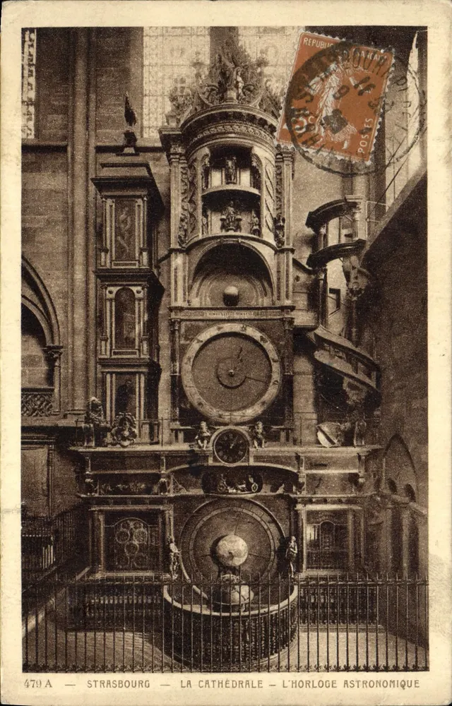 Strasbourg — La cathédrale — L'horloge astronomique — Éditeur Braun & Cie, n° 479A - Recto