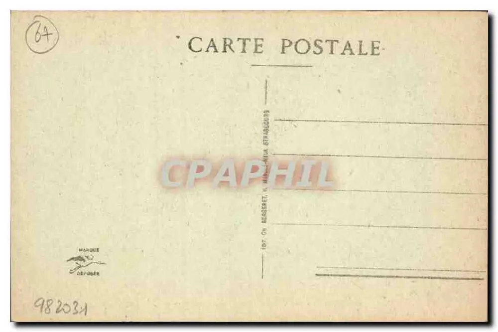 Catedral de Estrasburgo — As Virgens Sábias — editor Bergeret, n° 506 - Verso