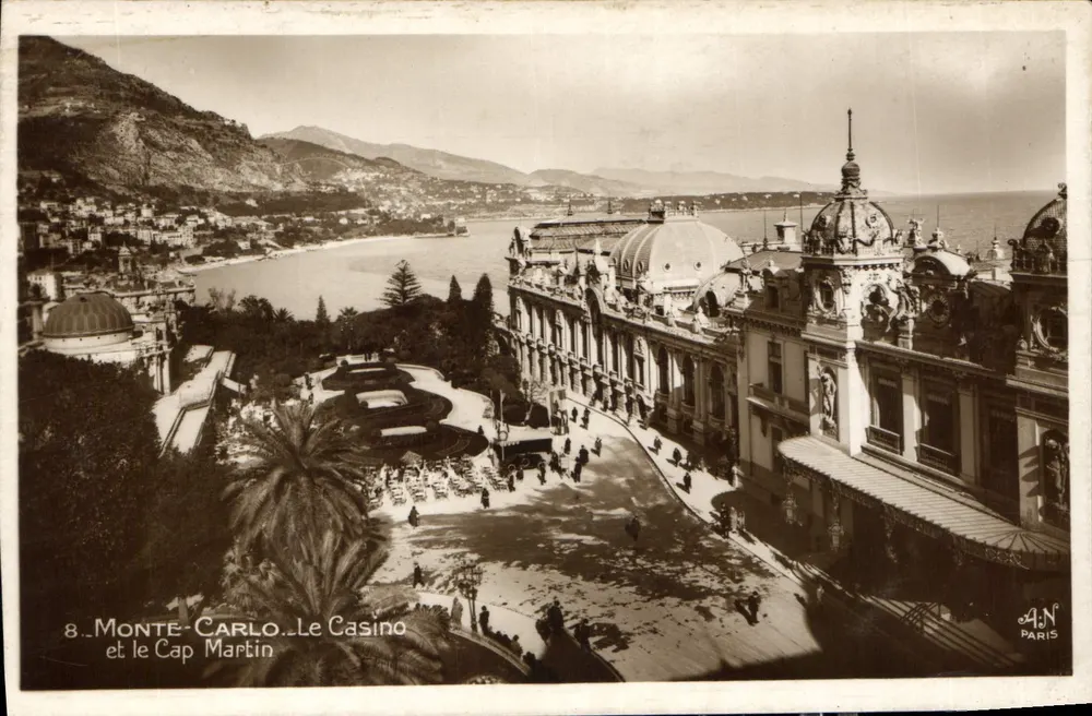 Monte-Carlo — Le Casino et le Cap Martin — A.N. Paris, n°8 - Recto