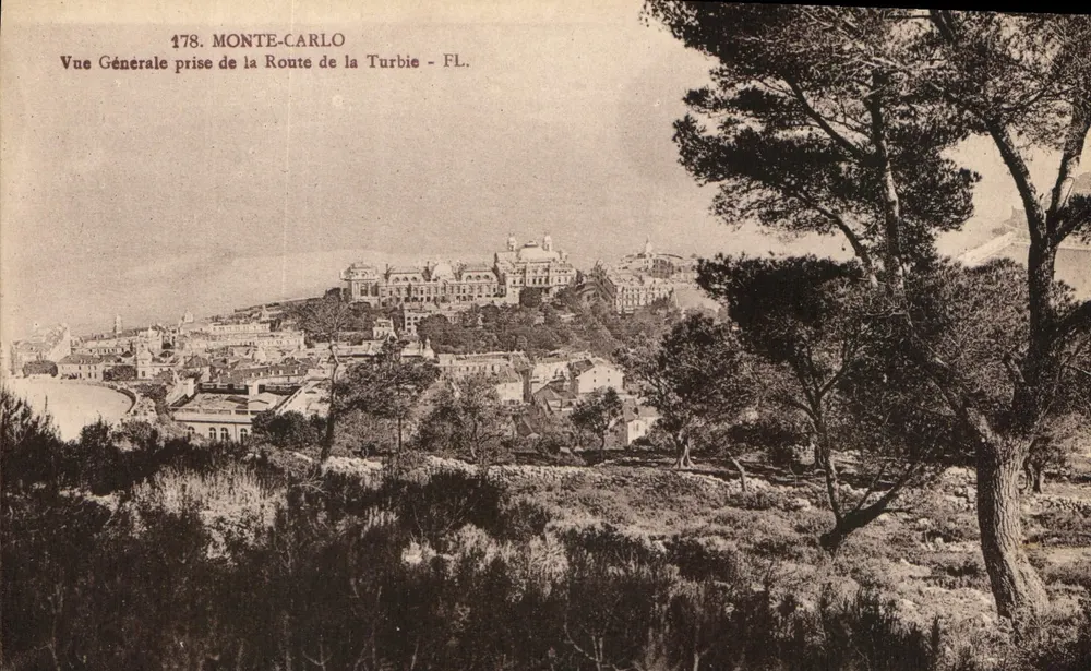 Monte-Carlo — Allgemeiner Blick von der Route de la Turbie — FL. - Vorderseite