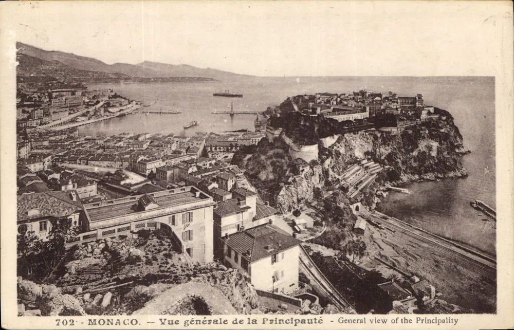Monaco — Vista geral da Principalidade — J. Gilletta e Cie, Nice, n°702 - Frente
