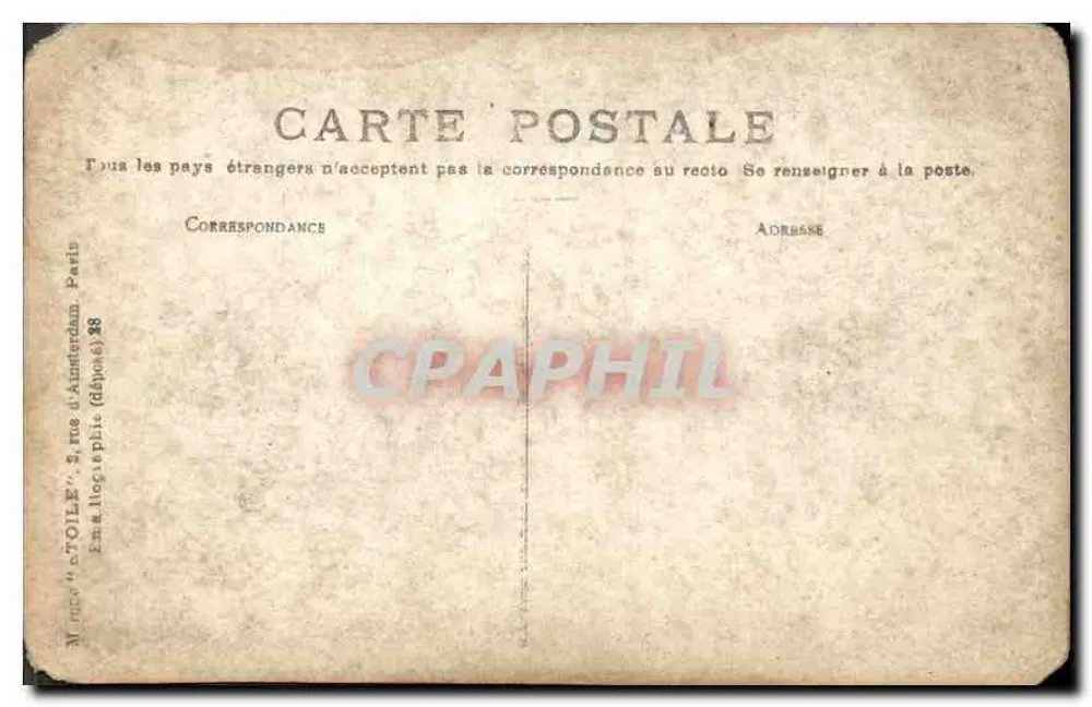 Das Theater des Casinos von Monte-Carlo — Verleger Étoile, Nr. 14 - Rückseite
