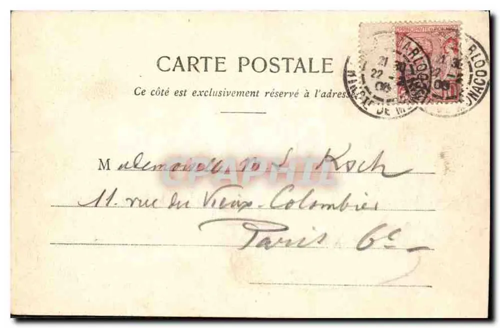 Monte-Carlo - Casino und Gärten — Giletta-Ausgabe, Nizza, Nr. 483 - Rückseite