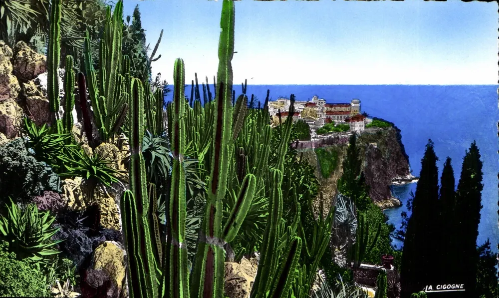 Ansicht des Rochers von Monaco — Die exotischen Gärten — Verlag « La Cigogne » - Vorderseite
