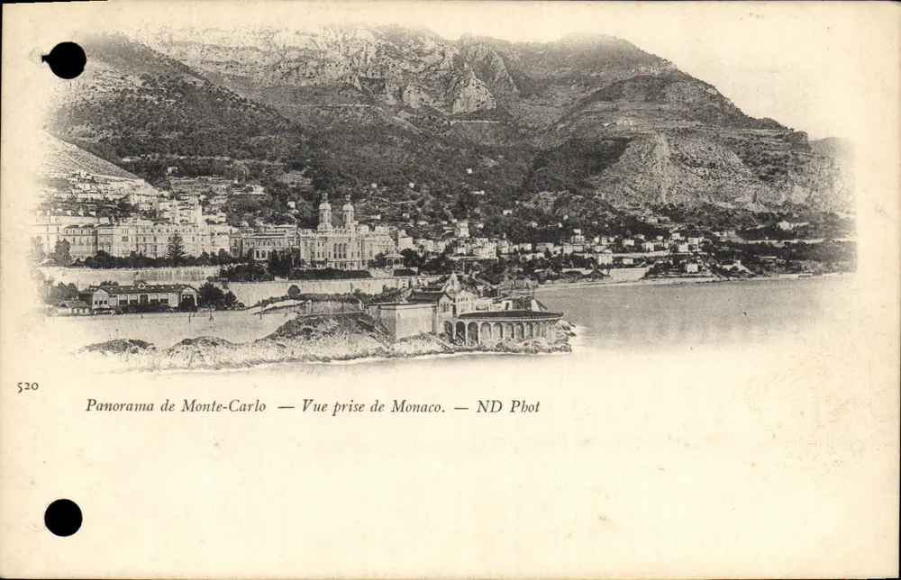 Panorama de Monte-Carlo — Vista tirada de Mônaco — ND Phot - Frente