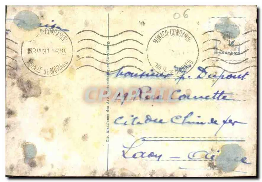 Monte-Carlo — Vista geral — Bipina, n° 278 - Verso