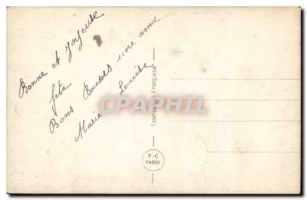 Casal apaixonado — decoração de hortência — editor V. Compte & Cie, n° 380 - Verso