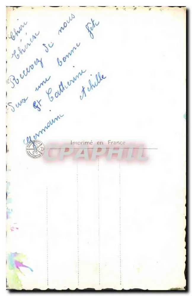 Menina jovem — com buquê de pensos — editor Noyer n°3665 - Verso