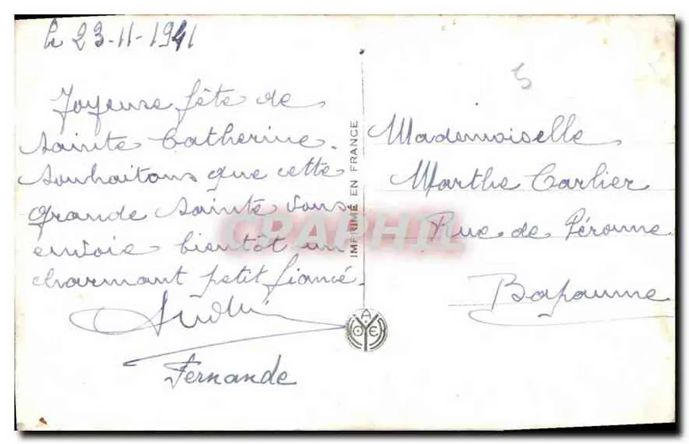 Para w stroju wieczornym — fotografia z warsztatu — A. Noer, nr 3002 - Rewers