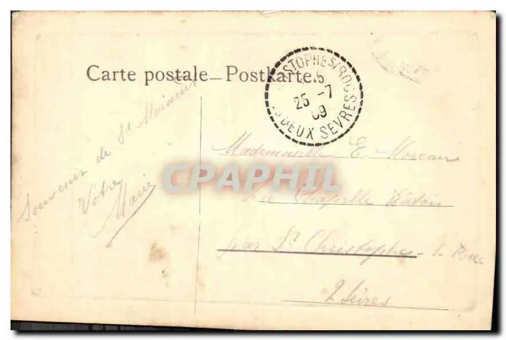 A Primeira Carta. De Constantinople — J. Snowman, Pinky - Verso