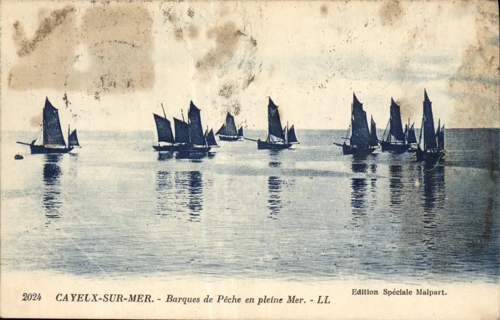Cayelx-sur-Mer — Fischerboote auf See — Sonderausgabe Malpart. LL - Vorderseite