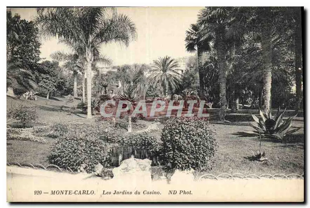 Monte-Carlo — Die Gärten des Casinos — ND Phot. - Vorderseite