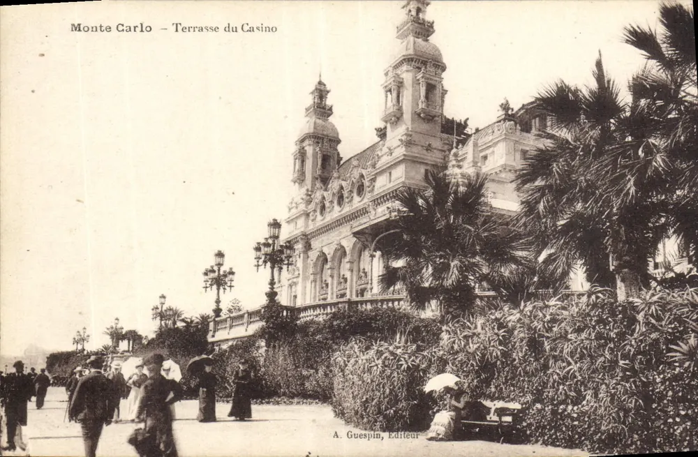 Monte Carlo – Terrasse do Casino — A. Guespin, Editor - Frente
