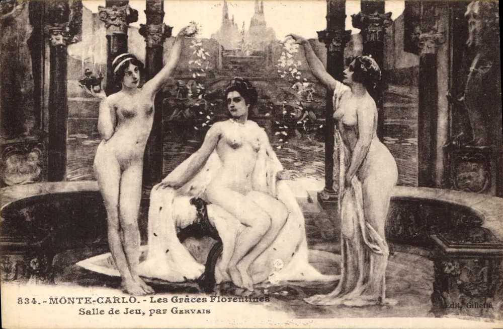 Monte-Carlo — Die Florentiner Grazien — Spielraum, von Gervais - Vorderseite