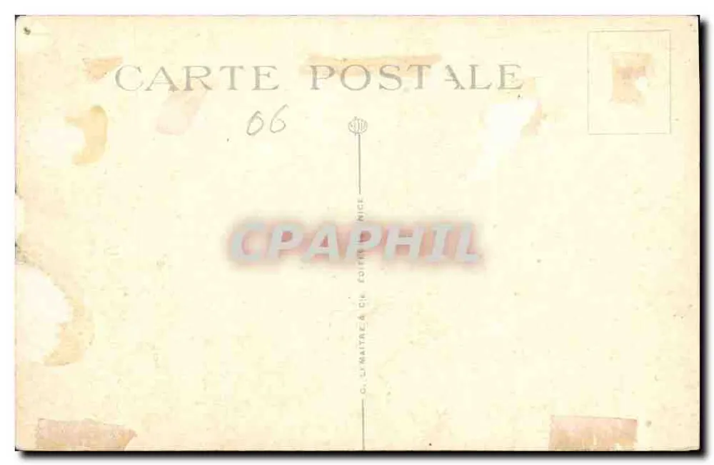 Mônaco — O Palácio do Príncipe — C. L'Énatrac & Cie, n° 06 - Verso