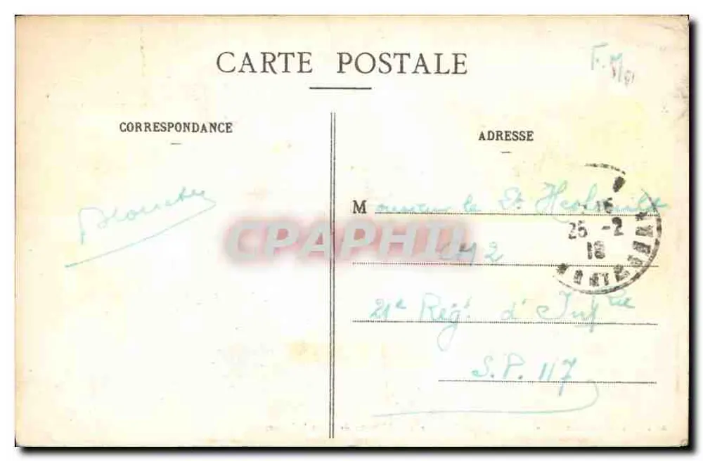 Castelo de Vaux-le-Vicomte — vista dos jardins e da fonte — editor Brossonnoi, Melun, n° 68 - Verso