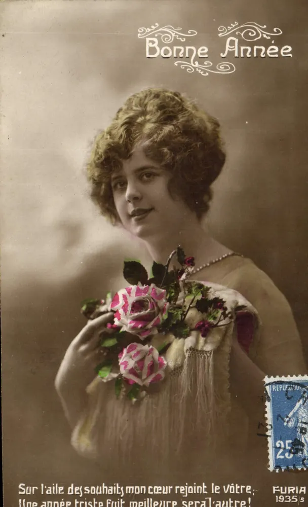 Jonge vrouw met rozen — Goed jaar 1935 — FURIA - Voorkant