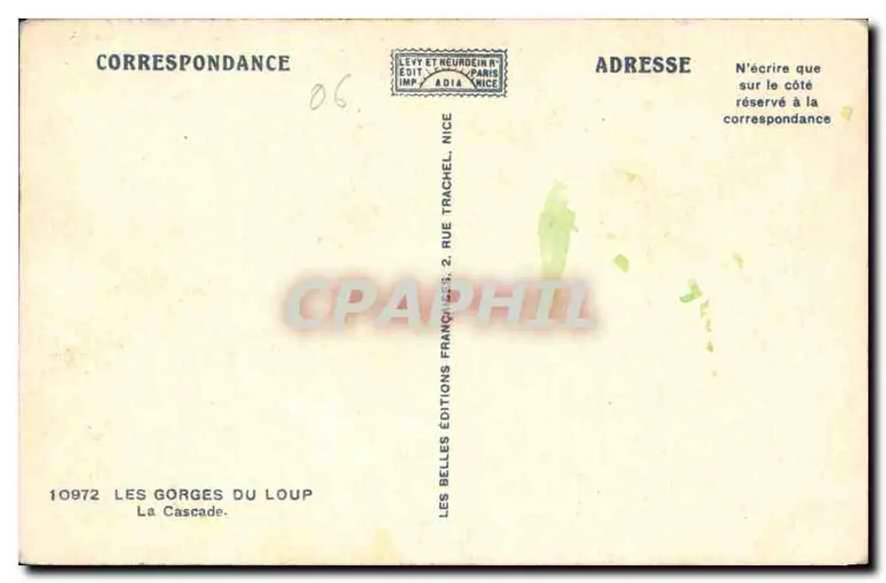 As Gorges do Lobo — A Cachoeira — Adia, n° 10972 - Verso