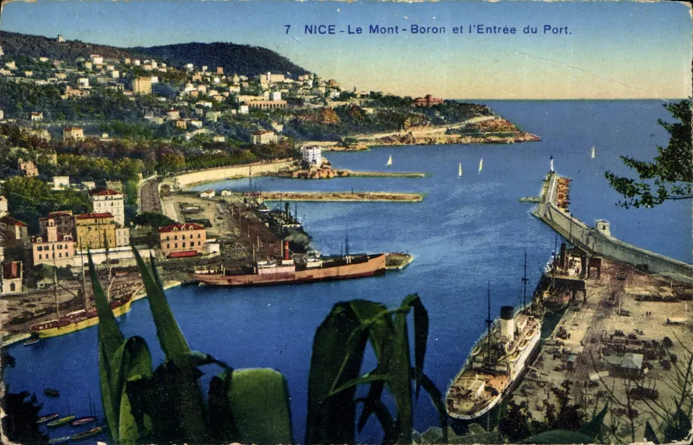 NICE - O Monte Boron e a Entrada do Porto — Fotocromia NICE (M.) n°7 - Frente