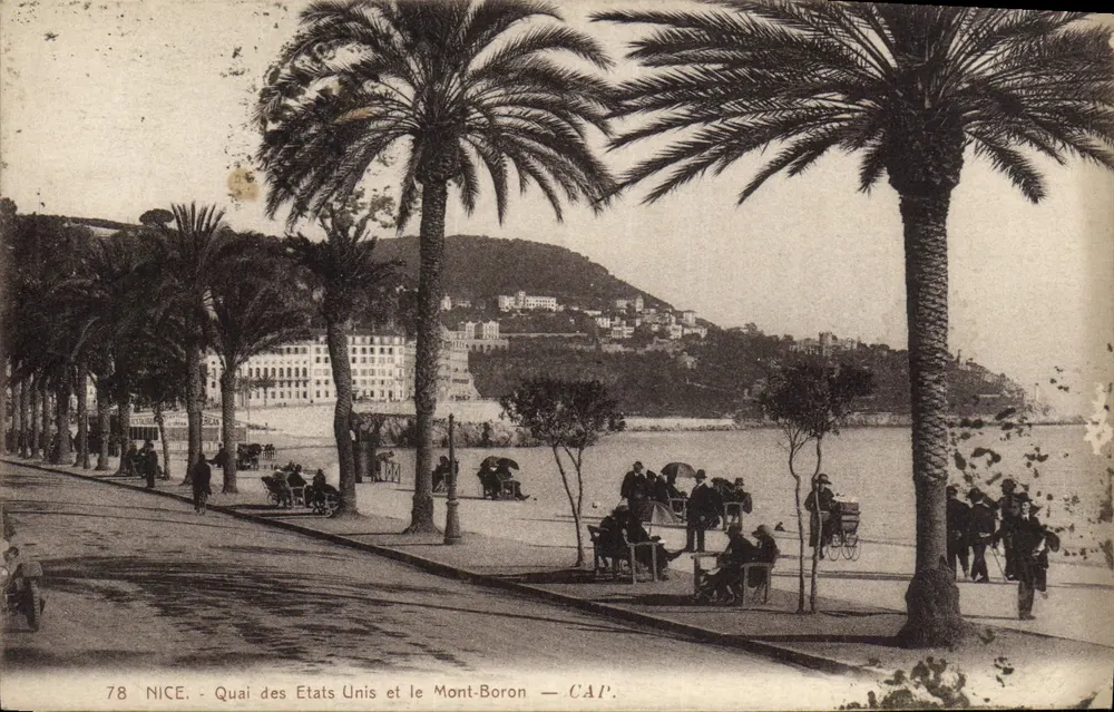 Quai des États-Unis und der Mont Boron — CAP. — NICE - Vorderseite