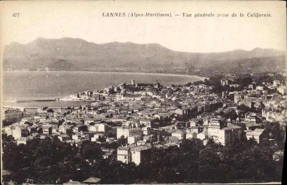 CANNES (Alpes-Maritimes) — Allgemeiner Blick aus der California — Verlag Néculmen & Cie, 54, rue de Bretzel, Paris - Vorderseite
