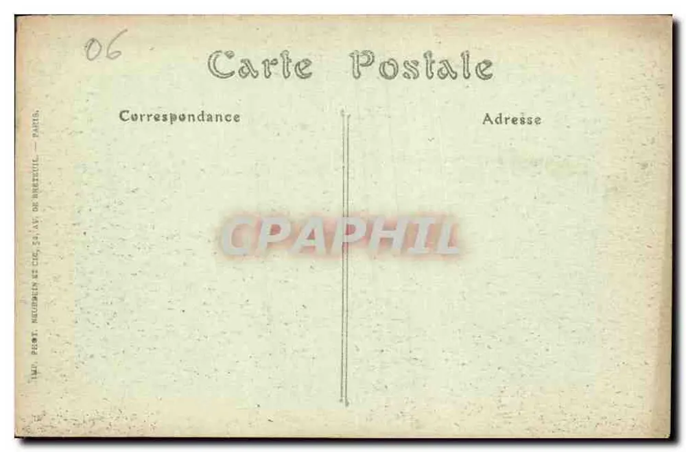 CANNES (Alpes-Maritimes) — Allgemeiner Blick aus der California — Verlag Néculmen & Cie, 54, rue de Bretzel, Paris - Rückseite