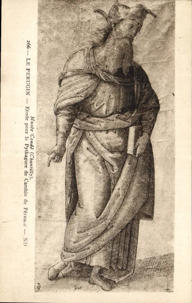 Le Perugin — Studie für das Pythagore de Cambio de Peronne — Musée Condé (Chantilly) - Vorderseite