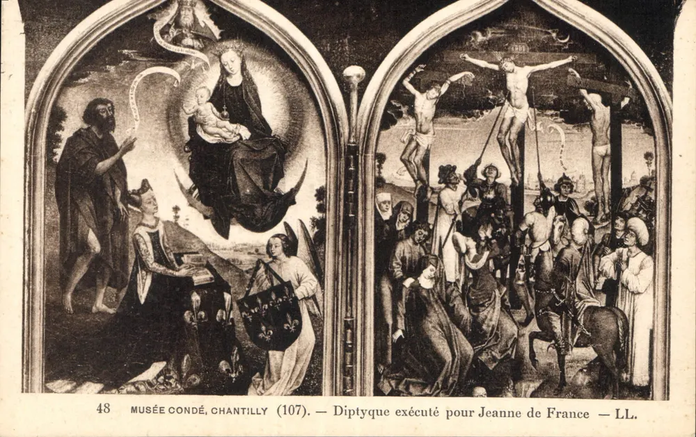 Diptychon, gefertigt für Jeanne de France — Musée Condé, Chantilly (107) - Vorderseite