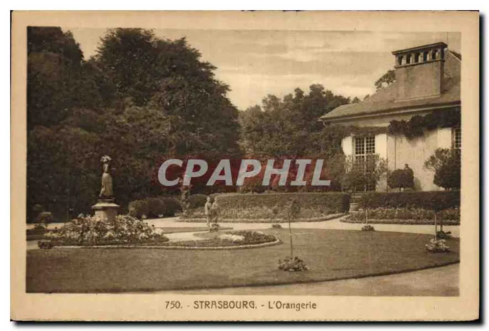 Estrasburgo - A Orangerie — editor Bercheret, n° 750 - Frente