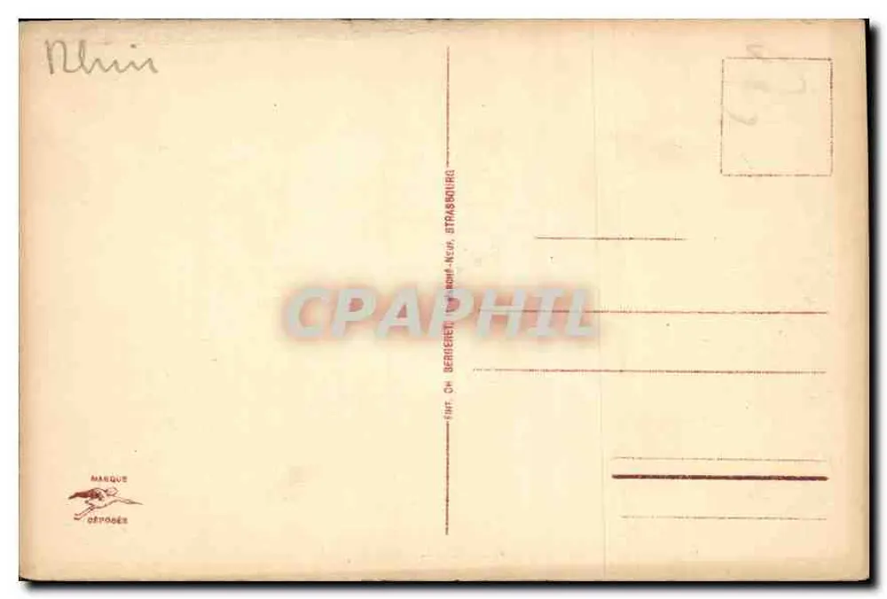 Estrasburgo - A Orangerie — editor Bercheret, n° 750 - Verso