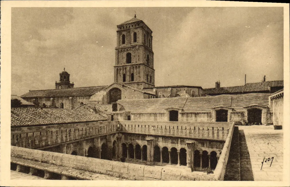 Arles (Bouches-du-Rhône) — Klostergarten von Saint-Trophime und Kirchturm der Kathedrale — Les Éditions d'Art VOGN, Paris - Vorderseite