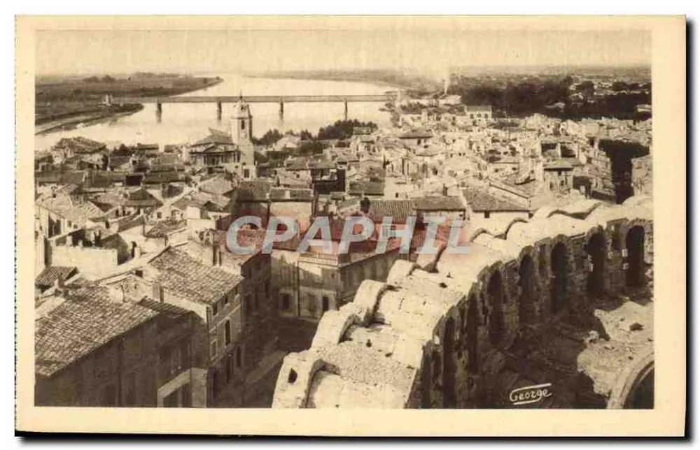 Arles — As Arenas e o Rio Ródano — Édit. J. George, Arles - Frente