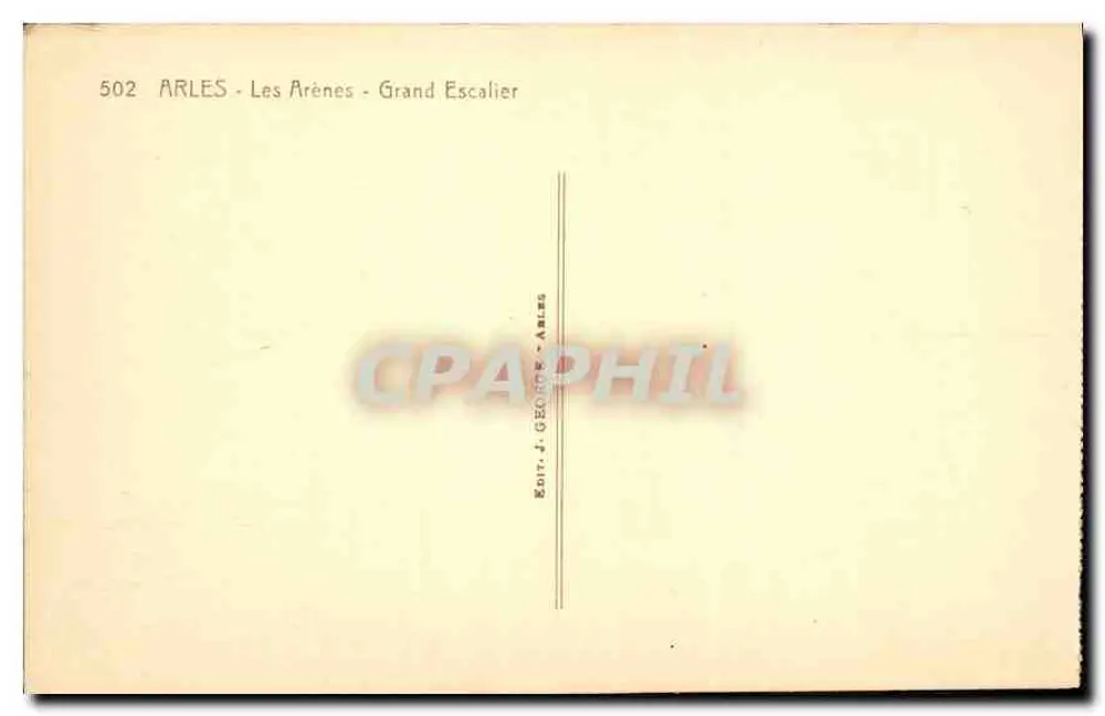 Arles - De Arenes - Grote Trap — J. George, n° 502 - Achterkant